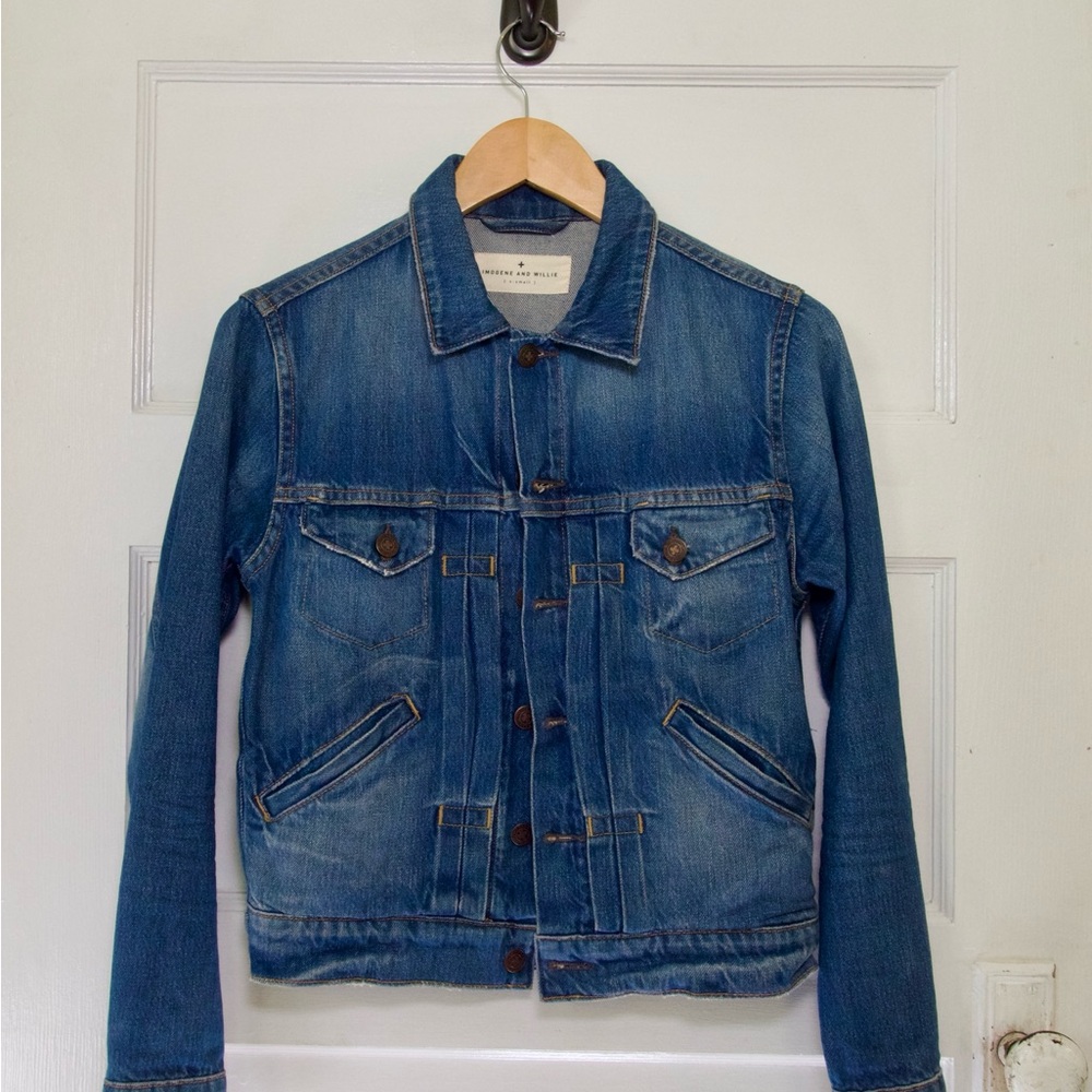 imogene + willie Vintage Wash Blue Denim Jean Jacket xtra small worn once